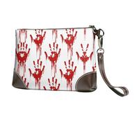 RRhgipp Bloody Handprints - Cartera de mano para mujer, con correa de mano, informal, formal, de piel, para mujer
