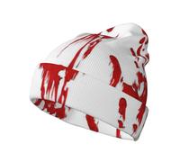 RRhgipp Bloody Handprints - Gorro para hombre, cómodo, transpirable, suave, gorro de invierno para mujeres y hombres, regalo negro