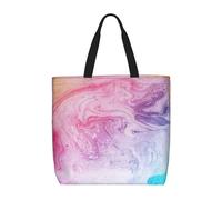 RRhgipp Bolsa de lona colorida de mármol pastel, rosa, azul, morado, bolsa de tela, bolsa de compras, bolsa plegable para bolso de compras