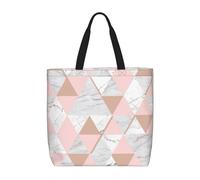 RRhgipp Bolsa de lona de mármol rosa y dorado, bolsa de tela plegable para bolso de compras