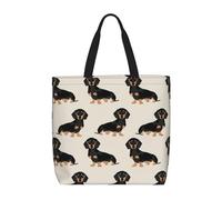 RRhgipp Bolsa de lona para perro salchicha, bolsa de tela plegable para la compra