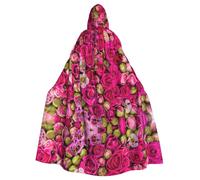 RRhgipp Budding Roses - Capa larga con capucha, disfraz de mago de la parca, vampiro, bruja, carnaval, Halloween, 58 pulgadas