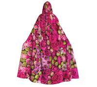 RRhgipp Budding Roses - Capa larga con capucha para adultos, unisex, capa de vampiro, bruja, disfraz de regalo, 59 pulgadas