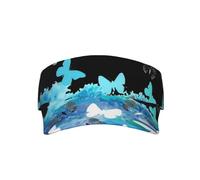 RRhgipp Butterflies - Visera deportiva unisex ajustable con protección UV para playa, piscina, golf, tenis, adulto, color negro