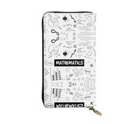 RRhgipp Cartera larga de piel con estampado de matemáticas para mujer, con bloqueo RFID, tarjetero, teléfono, bolso de viaje, regalos