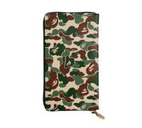 RRhgipp Carteras de piel con bloqueo RFID, para mujer, con tarjetero, para teléfono y viaje, color verde camuflaje