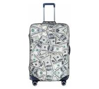 Rrhgipp Funny Dollar Money - Funda protectora lavable para maleta, funda elástica para viaje, White, L