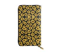 RRhgipp Golden Sunflowers - Carteras largas de piel con bloqueo RFID para mujer, tarjetero, teléfono, bolso de viaje, regalos