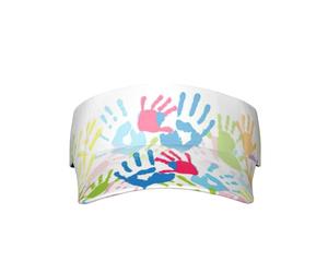 RRhgipp Gorra deportiva unisex para niños, con estampado de mano, ajustable, protección UV, para playa, piscina, golf, tenis, adulto, color negro