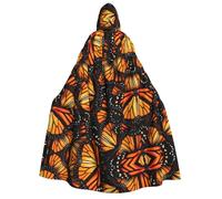 RRhgipp Heaps Of Orange Monarch Butterflies - Capa larga con capucha para adultos, unisex, capa larga con capucha, disfraz de bruja de vampiro, regalo de 59 pulgadas