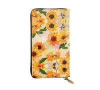 RRhgipp Hermosas carteras de girasol para mujer, con bloqueo RFID, de piel, tarjetero, teléfono, mujer, bolsa de viaje, regalos
