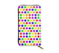 RRhgipp Hermosas carteras de lunares para mujer, con bloqueo RFID, de piel, con tarjetero, teléfono, bolso de viaje, regalos