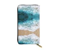 RRhgipp Hermosas carteras para mujer, diseño de olas del océano, de piel, con bloqueo RFID, tarjetero, teléfono, bolso de viaje, regalos