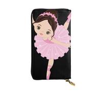RRhgipp Little Ballerina Dancing Girl - Carteras largas de piel con bloqueo RFID para mujer, tarjetero, teléfono, bolso de viaje, regalos