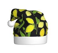 RRhgipp Paquete de sombreros de Papá Noel para adultos, diseño de limones frescos, color amarillo