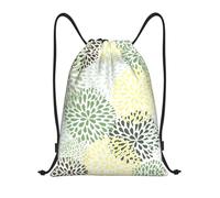 RRhgipp Petals Garden Leaves - Mochila con cordón para deportes, gimnasio, bolsillo resistente al agua, bolsa de cuerda, para mujeres y hombres, Black, S, Clásico