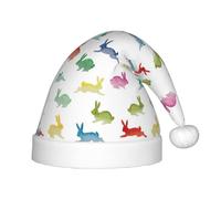 RRhgipp Rabbits in different poses jumping running Christmas Santa Kid Hat Pack Christmas Fancy Dress Festive Headwear Christmas Accessory Gifts