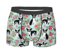 RRhgipp Ropa interior tipo bóxer para hombre y perro, paquete de ropa interior fresca y transpirable que absorbe la humedad, no se sube, regalo, Negro, XL-XXL