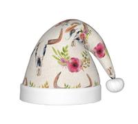 RRhgipp Runner Bull Skull Christmas Santa Kid Hat Pack Christmas Fancy Dress Festive Headwear Christmas Accessory Gifts