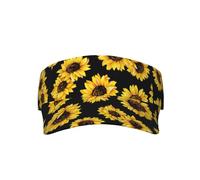 RRhgipp Sunflower.. Gorra unisex deportiva con protección UV, ajustable, para playa, piscina, golf, tenis, adulto, color negro