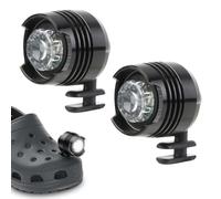 RRICHH 2 Faros Luz de Zapato de para Croc, Faros para Zuecos,Luz LED de Zapata Con 3 Modos, Luz Decorativa de Impermeable para Caminar Camping Senderismo por La Noch Accesorios de Zapatos Divertidos