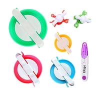 RRigo Pom Pom Maker, 6PCS DIY Pompoms Artesanía Doll Haciendo Kits-Hilado de Lana Knitting Craft Tool Set Fabricante de Pom-Pom -Pom Pom Maker + 1 PCS Tijeras(7)