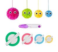 RRigo Pom Pom Maker, DIY Pompoms Artesanía Doll Haciendo Kits-Hilado de Lana Knitting Craft Tool Set Fabricante de Pom-Pom -Pom Pom Maker + Tijeras 1Pcs (5)