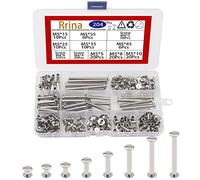 Rrina 204 piezas M5 Chicago - Juego de tornillos para encuadernación con botones de remache para álbumes de recortes, álbumes de fotos, encuadernación de cuero