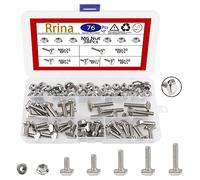 Rrina Juego de 76 tuercas de tornillo deslizante con ranura en T, para perfil de aluminio estándar europeo (serie M6-30)