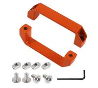 Rrina Manija rectangular de aleación de aluminio de 2 piezas para perfil de extrusión de aluminio estándar europeo de la serie 30 (naranja)