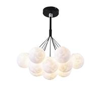 RRJJ Lámpara Colgante con Forma de Luna, lámpara Colgante con Forma de Luna, lámpara Colgante con Forma de Luna, Elegante para Comedor, habitación de niños, Color Negro, 13 Luces