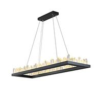 RRJJ Lámpara de araña de Cristal, luz cálida Rectangular Creativa, línea de suspensión de 1 m Que se Puede Ajustar, lámpara Colgante, lámpara de Techo con Fuente de luz LED (Color: 60 c