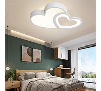 RRJJ Lámpara de Techo LED para habitación de niños, Regulable, con Control Remoto, diseño romántico de corazón, lámpara de Techo de acrílico, Dormitorio Infantil, niños y niñas, Ilumina