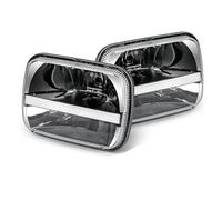 RRKBDQEL Car Faros Para Jeep Para Wrangler YJ Para Cherokee XJ Para Comanche MJ Faro LED Cuadrado 5 X 7 Pulgadas Y 7 X 6 Pulgadas Con Señal Giro Luz Carretera Haz Alto/bajo Faro Principale Fari(010)