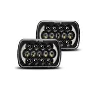 RRKBDQEL Car Faros Para Jeep Para Wrangler YJ Para Cherokee XJ Para Comanche MJ Faro LED Cuadrado 5 X 7 Pulgadas Y 7 X 6 Pulgadas Con Señal Giro Luz Carretera Haz Alto/bajo Faro Principale Fari(003)