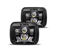 RRKBDQEL Car Faros Para Jeep Para Wrangler YJ Para Cherokee XJ Para Comanche MJ Faro LED Cuadrado 5 X 7 Pulgadas Y 7 X 6 Pulgadas Con Señal Giro Luz Carretera Haz Alto/bajo Faro Principale Fari(009)