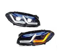 RRKBDQEL Car Faros para Serie 5 F10 F11 2011 2012 2013 2014 2015 2016 2017 528i 535i Par Faros LED Xenón Sin Faros AFS con Señal Giro Secuencial Faro Principale Fari(Xenon,For 2010-2013)