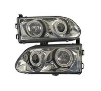 RRKBDQEL Car Faros Un Par para Mitsubishi para Delica L400 1998 Faro Delantero Coche LED Lente Apertura Faro Faro Principale Fari(Blanco)