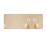 RRKDOY Alfombrilla de ratón grande con diseño de huevos y flores de The Beauty of Eggs and Flowers, alfombrilla de mouse grande y larga extendida, alfombrilla de escritorio antideslizante de goma con