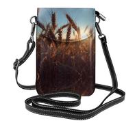 RRKDOY Bolso cruzado con diseño de orejas de trigo en el sol, bolso para teléfono móvil, cartera pequeña para mujer, un regalo práctico adecuado para salir, hacer ejercicio y ir de compras