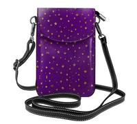 RRKDOY Bolso cruzado con imagen de estrella morada, bolsa para teléfono móvil, cartera pequeña para mujer, un regalo práctico adecuado para salir, hacer ejercicio y ir de compras