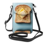 RRKDOY Bolso cruzado con imagen de mantequilla sobre pan, bolsa para teléfono móvil, cartera pequeña para mujer, un regalo práctico adecuado para salir, hacer ejercicio y ir de compras