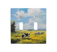 RRKDOY Cows on the Ranch Textile Prints - Panel decorativo de pared adecuado para áreas residenciales y comerciales de 11.4 x 11.4 cm