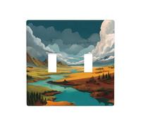 RRKDOY Paisaje a lo largo del camino, impresiones textiles, panel de pared decorativo adecuado para áreas residenciales y comerciales de 4.5 x 4.5 pulgadas