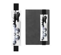 RRKDOY Portalápices de piel con diseño de poni de ciruela para diarios de tapa dura, agendas, planificadores, bolsa de correa ajustable, Negro, One Size