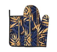 RRKDOY The Old Hollywood - Juego de guantes y soportes para ollas impresos para abrir la tapa de la olla en la cocina, microondas, horno