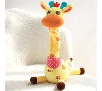Rrlihjgu 15 * 15 * 32 Cm Cantando Jirafa Musical, Suave Y Divertido, Juguete De Jirafa Bailando Y Retorcido, Grabación Y Repetición De Lo Que Dices, Regalos para Niños Y Niñas