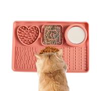 Rrlihjgu Alfombra Lamiendo para Perros - Dispensador de Alimentos de Silicona Anti-Glotón | Estimulación Mental, Juego Educativo, Dispensador De Alimentos Lentos Calmante Contra El Aburrimiento Y El