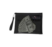 Rrlihjgu - Bolsa de Viaje con Cremallera para Documentos de Doble Capa para Escuela, Camping Playa, Negro, Se référer au descriptif, Consulte la descripción