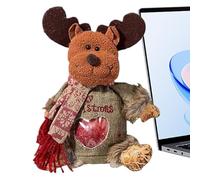 Rrlihjgu - Bolsas de regalo de Navidad para Navidad con relieve, diseño de Papá Noel y muñeco de nieve reno, bolsa de sorpresa reutilizable con cremallera para bocadillos, caramelos y fiestas de fin